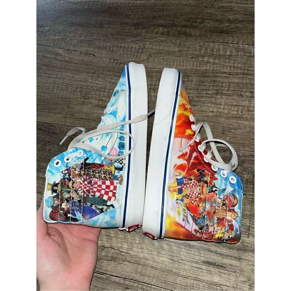Vans x One Piece Sk8-Hi Punk Hazard Skate Shoe Multicolour Size Womens 5